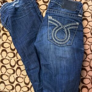 Big Star Women's Dark Blue Boot Cut Jeans with Embroidered Back Pocket